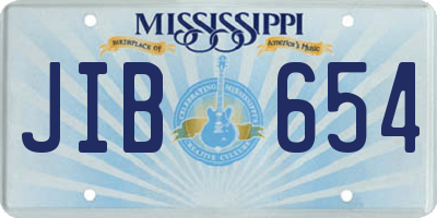 MS license plate JIB654