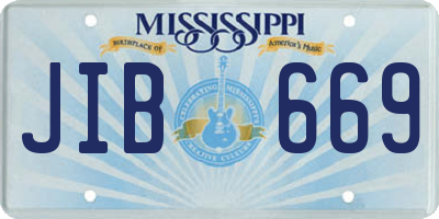 MS license plate JIB669