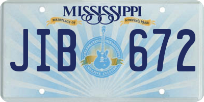 MS license plate JIB672