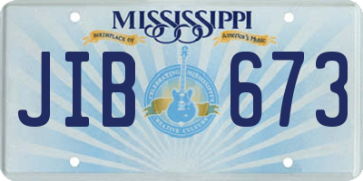 MS license plate JIB673