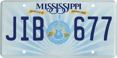 MS license plate JIB677