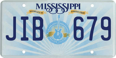 MS license plate JIB679