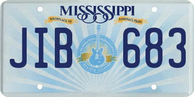 MS license plate JIB683
