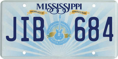 MS license plate JIB684