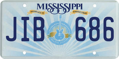 MS license plate JIB686