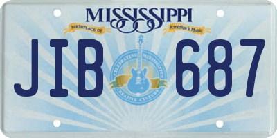 MS license plate JIB687