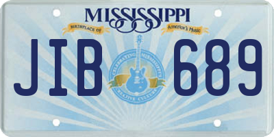 MS license plate JIB689