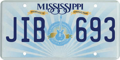 MS license plate JIB693