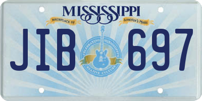 MS license plate JIB697