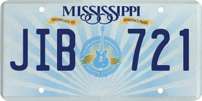 MS license plate JIB721