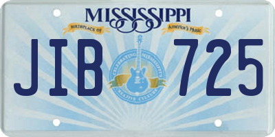 MS license plate JIB725
