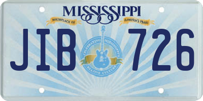 MS license plate JIB726