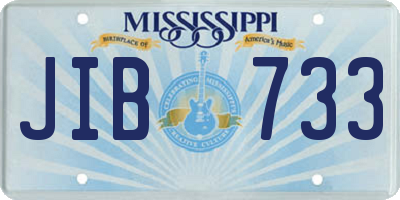 MS license plate JIB733