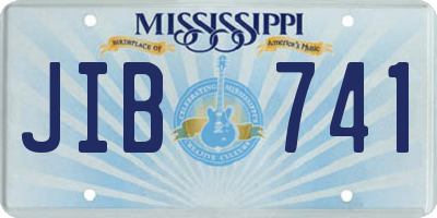 MS license plate JIB741