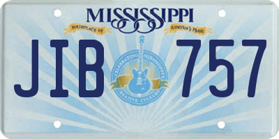 MS license plate JIB757