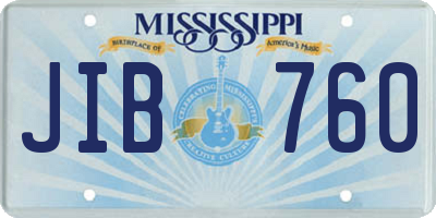 MS license plate JIB760