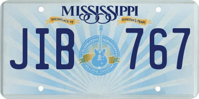 MS license plate JIB767
