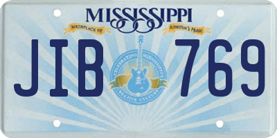 MS license plate JIB769