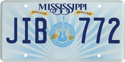MS license plate JIB772