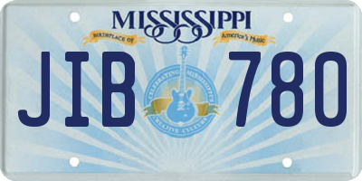 MS license plate JIB780