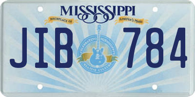 MS license plate JIB784