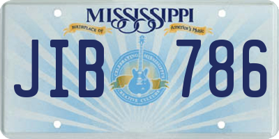 MS license plate JIB786