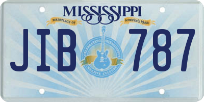 MS license plate JIB787