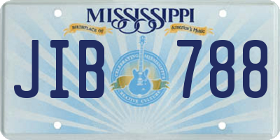MS license plate JIB788
