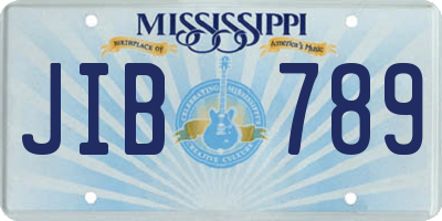 MS license plate JIB789