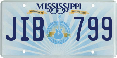 MS license plate JIB799