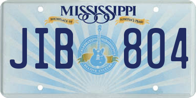 MS license plate JIB804