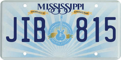 MS license plate JIB815