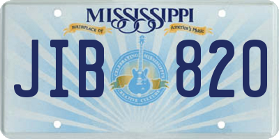 MS license plate JIB820