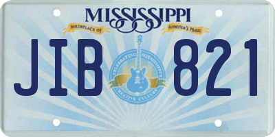 MS license plate JIB821