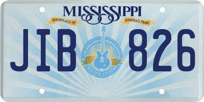 MS license plate JIB826