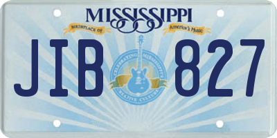 MS license plate JIB827