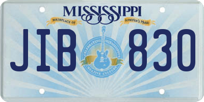 MS license plate JIB830