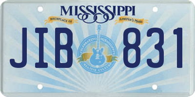 MS license plate JIB831