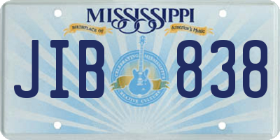 MS license plate JIB838
