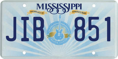 MS license plate JIB851