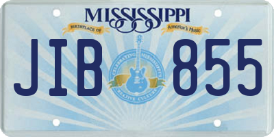 MS license plate JIB855