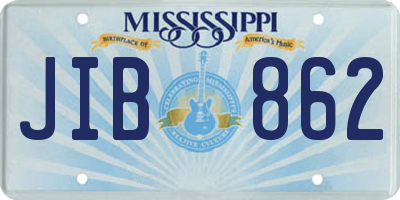 MS license plate JIB862