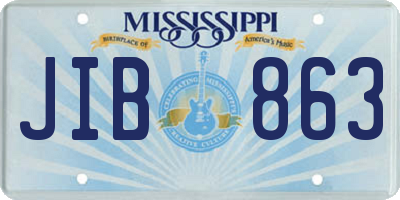 MS license plate JIB863