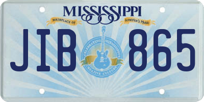 MS license plate JIB865