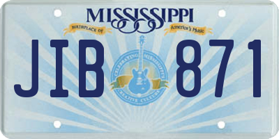 MS license plate JIB871