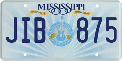 MS license plate JIB875