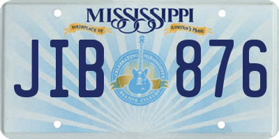 MS license plate JIB876
