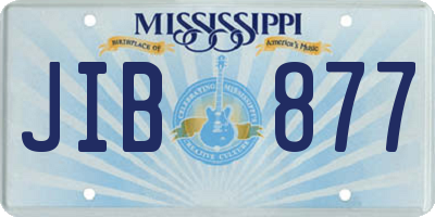MS license plate JIB877