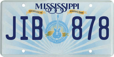MS license plate JIB878