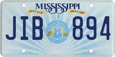 MS license plate JIB894